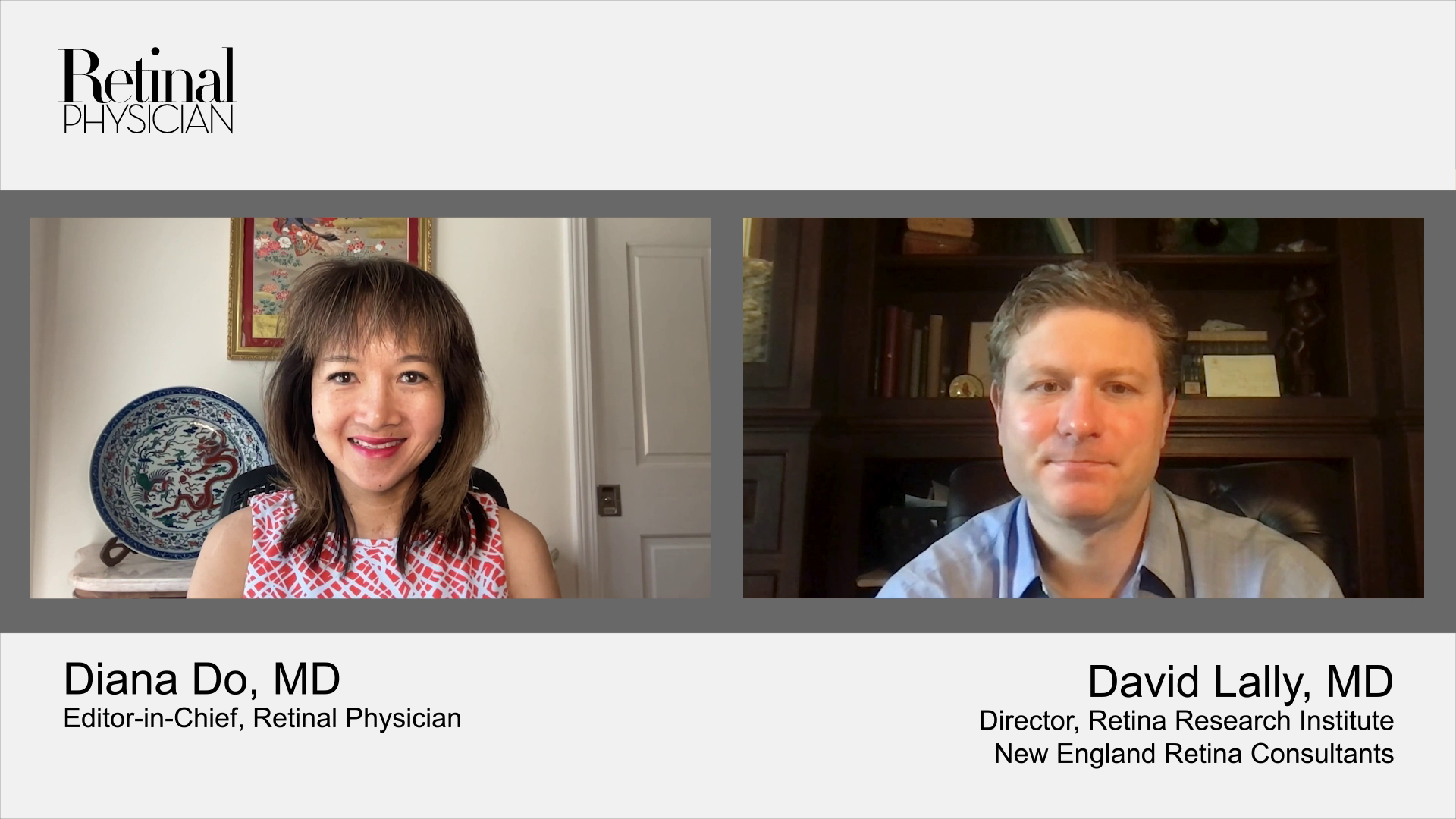 Diana Do, MD, and David Lally, MD, discuss treatment plans for geographic atrophy